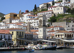 View of the port of Aegina