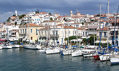 View of the port of Poros