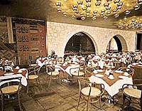 The dining room of the Akali Hotel, Chania, Crete