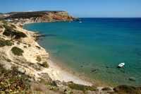 The secluded beach of Agios Sostis near Giourgas Studios, Provatas, Milos