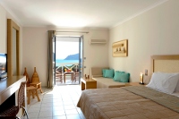 A double bed bedroom at the Golden Milos Beach Hotel, Provatas, Milos, Cyclades, Greece