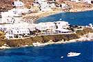 Petasos Beach Hotel, on Platis Yialos beach, Mykonos.  Cat A'