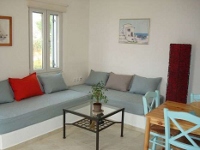 An apartment’s living room at Indigo Rooms & Apartments, Livadi, Serifos