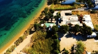 Aerial viewing of Vassilia Rooms & Suites, Livadakia, Serifos