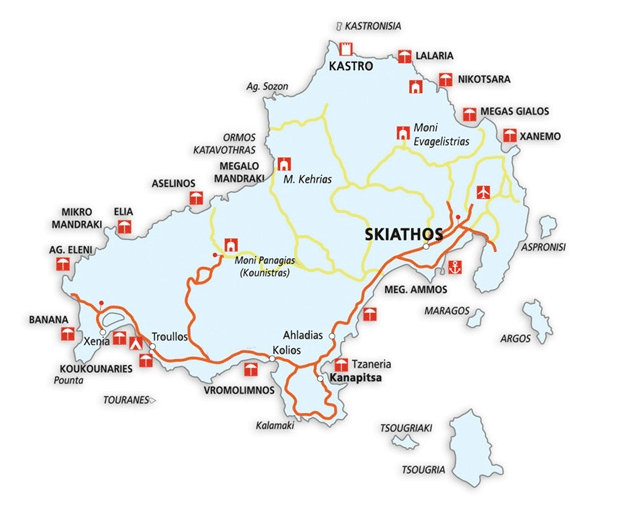 A Map of Skiathos