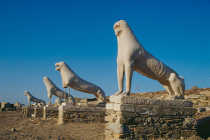 The Naxians Lions Terrace, Delos, Cyclades, Greece